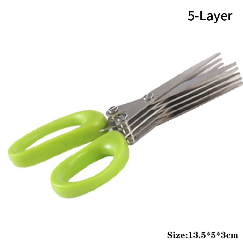 Tesoura de vegetais multicamadas de aço inoxidável, tesoura de cozinha, cortador de cebola, faca utilitária de chef
