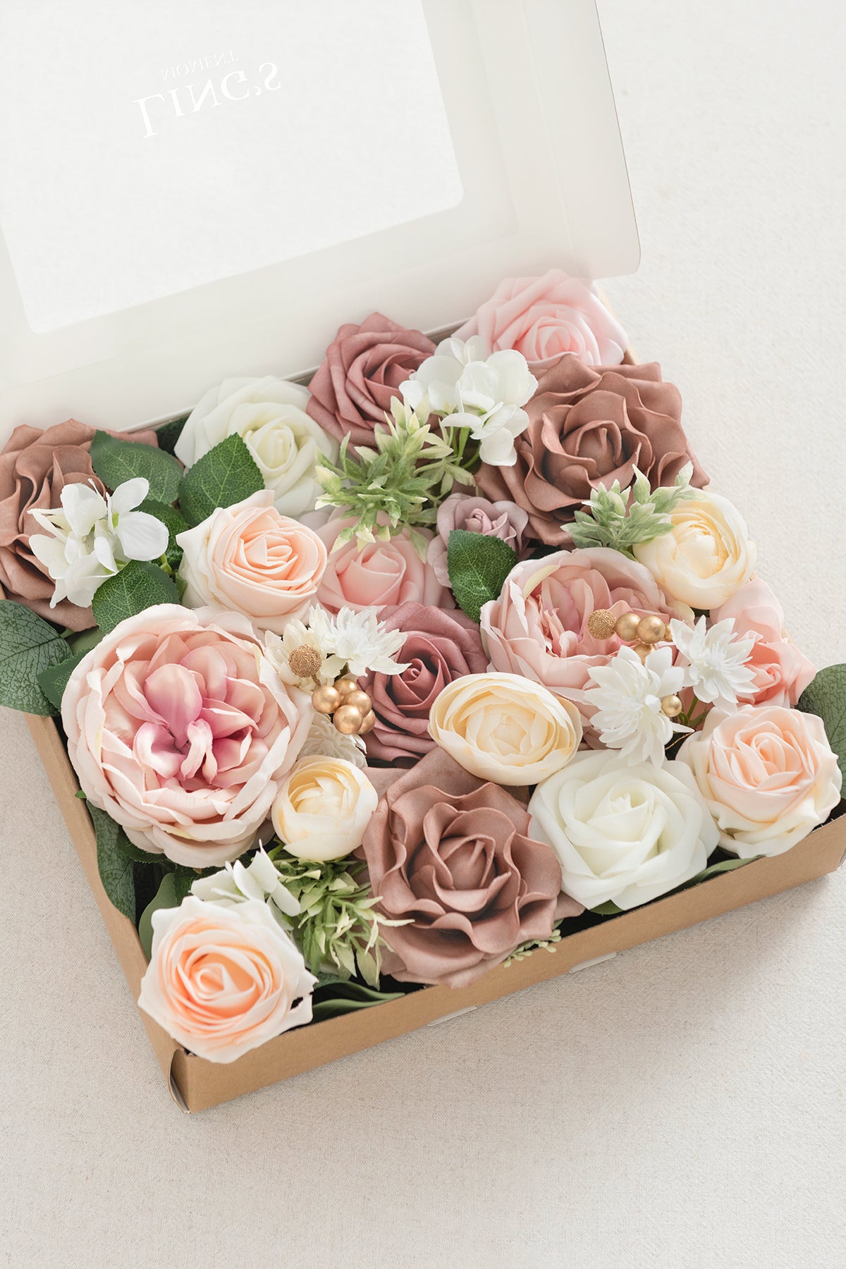 Caixas de flores de designer Dusty Rose