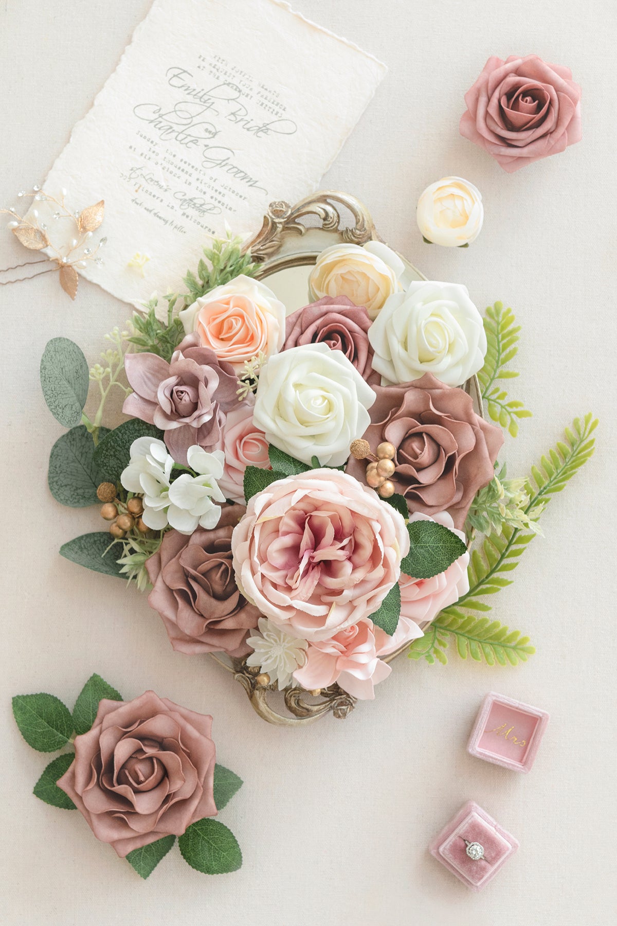 Caixas de flores de designer Dusty Rose