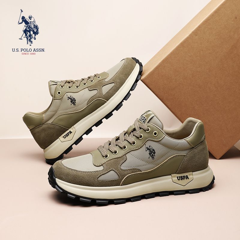 U.S. POLO ASSN.® Tênis de couro respirável versáteis e modernos para exteriores