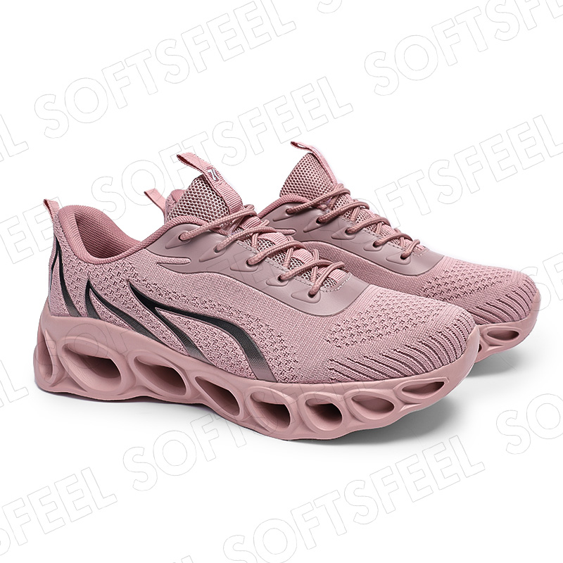 Sapatos de caminhada para homem Softsfeel para aliviar a dor nos pés - rosa preto