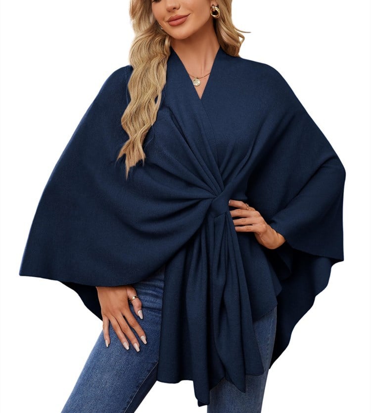 🔥Xaile elegante, poncho macio com abertura frontal