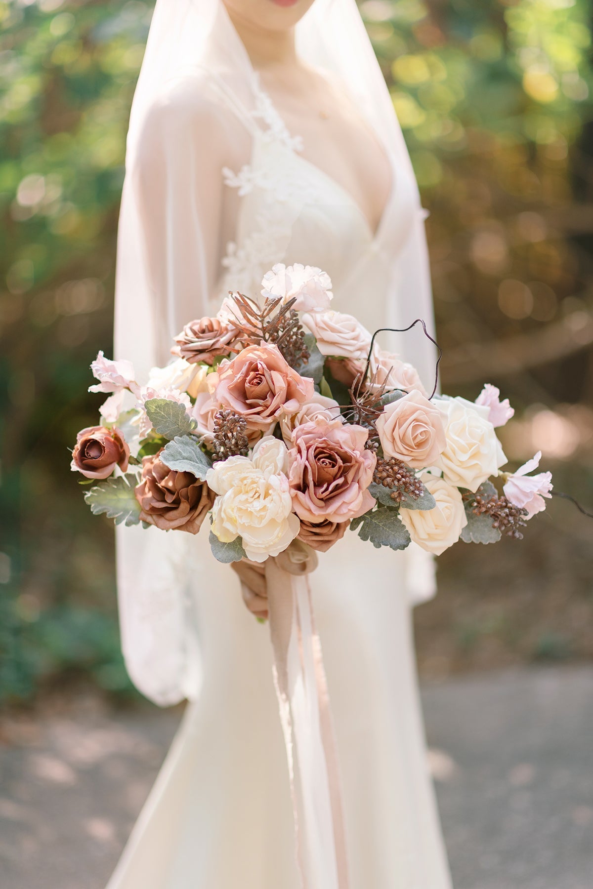 Caixas de flores de designer Dusty Rose