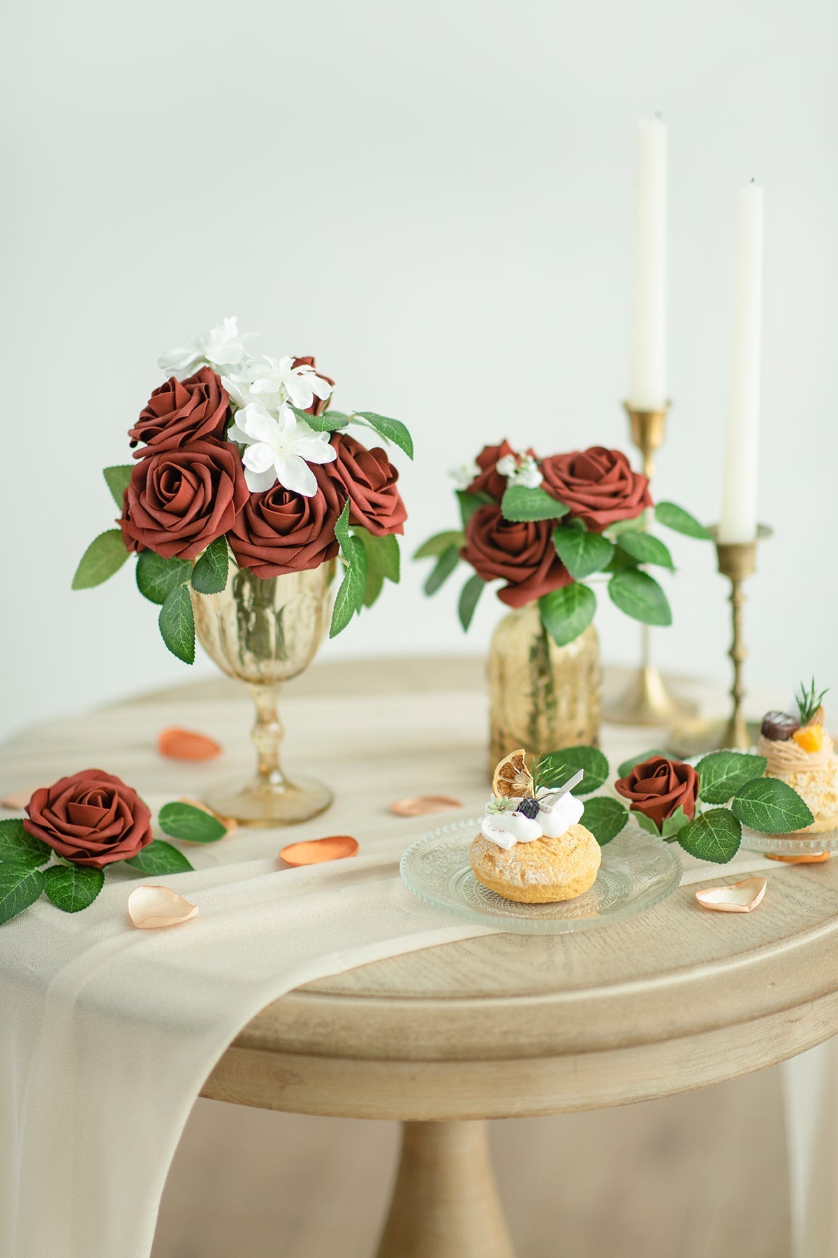 Rosa de espuma 3" com haste - 66 cores