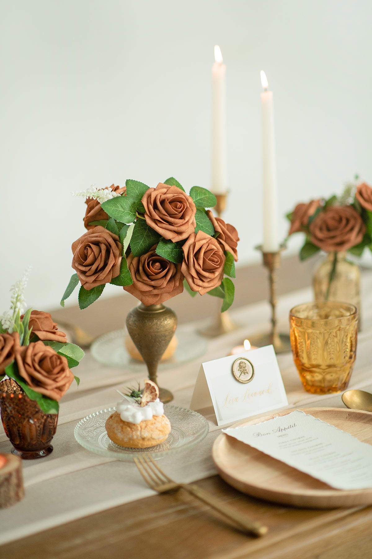 Rosa de espuma 3" com haste - 66 cores