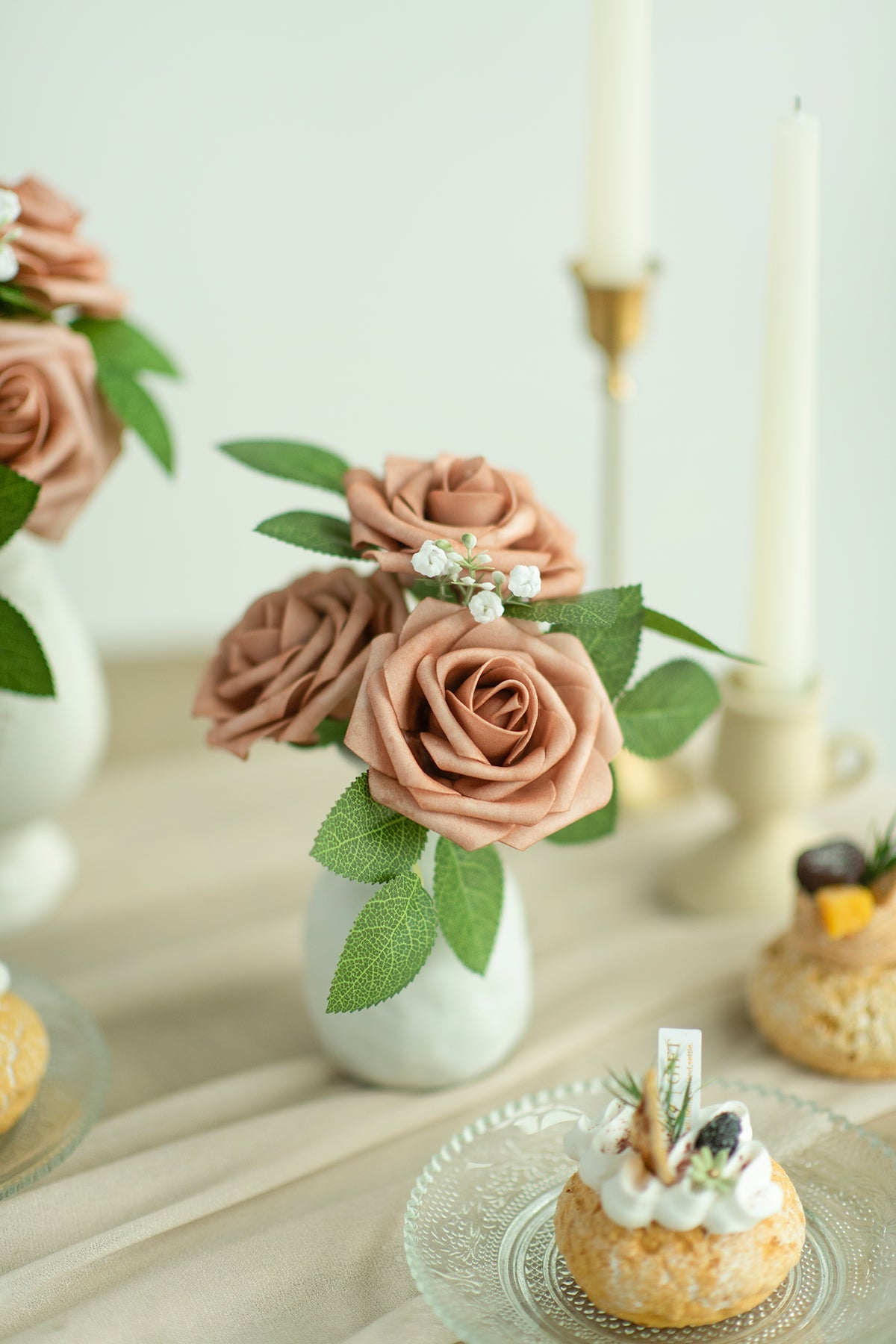 Rosa de espuma 3" com haste - 66 cores