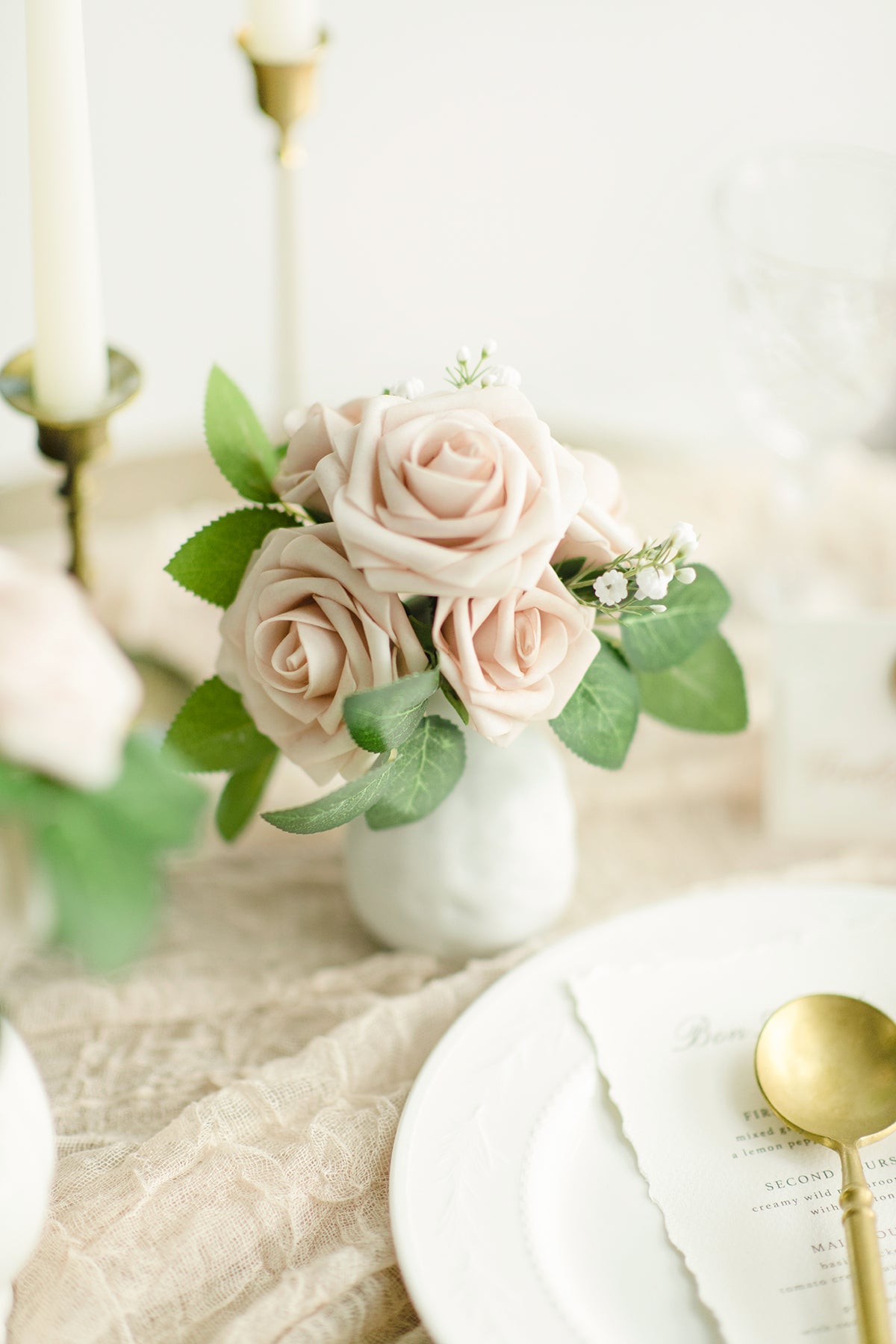 Rosa de espuma 3" com haste - 66 cores