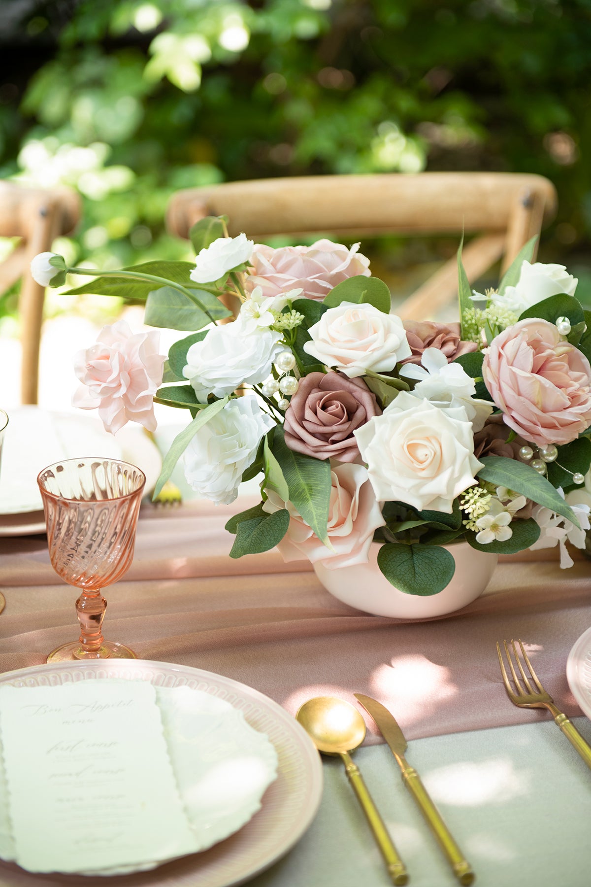 Caixas de flores de designer Dusty Rose
