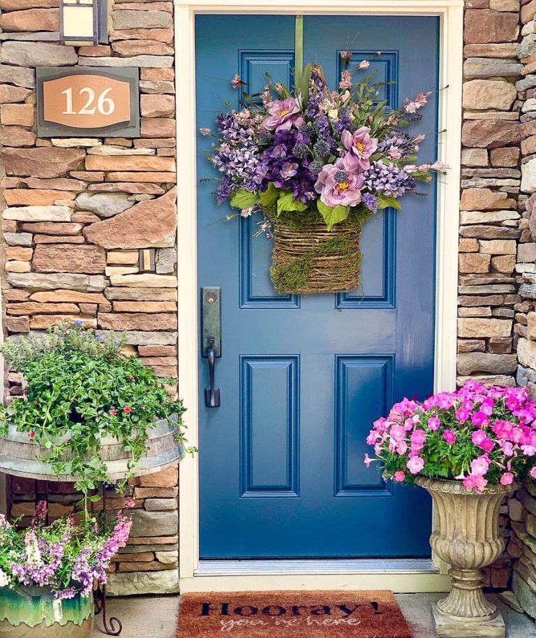 💝Promoção de último dia - 50% de desconto💖Grinaldas com cesto de alfazema - Grinalda de flores para o Dia da Mãe, presente para a mamã💐🥰