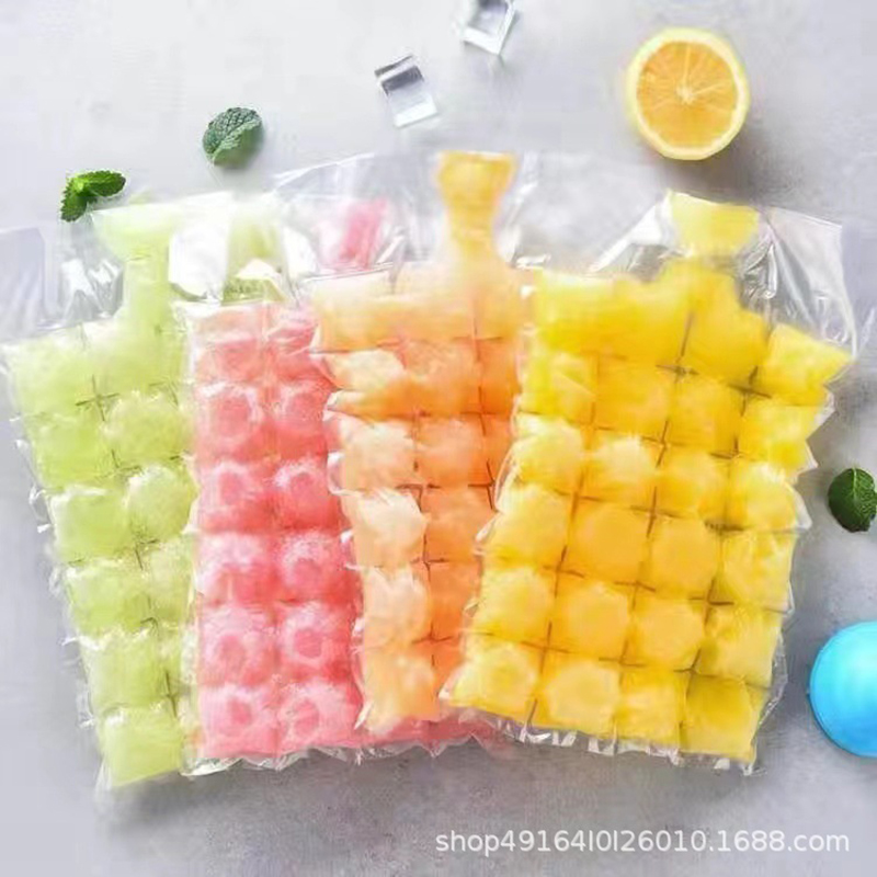 Saco de gelo descartável doméstico saco de caixa de gelo auto-vedante saco de gelo comestível de verão