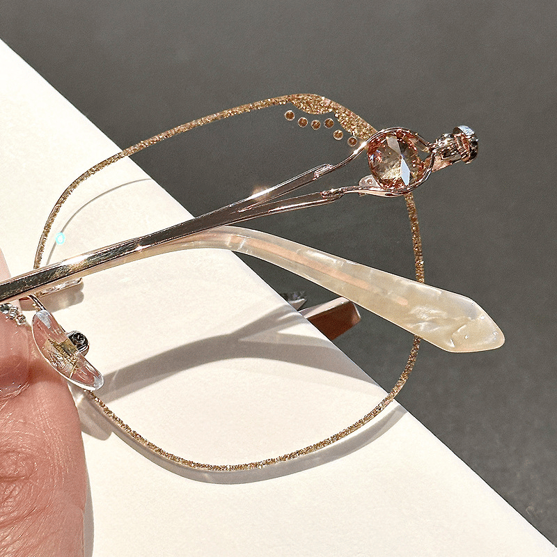 🎁ÓCULOS DE PRESBIOPIA ANTI-LUZ AZUL SEM ARO DIAMANTE FEMININO