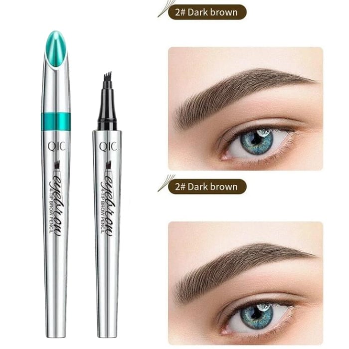 COMPRE 1 GANHE 1 GRÁTIS (2 PCS) 🎉Caneta de sobrancelha microblading à prova d'água 3D de alta qualidade com 4 pontas de garfo Lápis de tatuagem