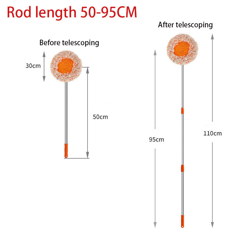 [Original + envio em 24 horas] Esfregão retrátil de cabo longo para limpeza de carros, esfregão retrátil, limpador de vidro, escova de limpeza de janelas, rotação de 360 ​​graus