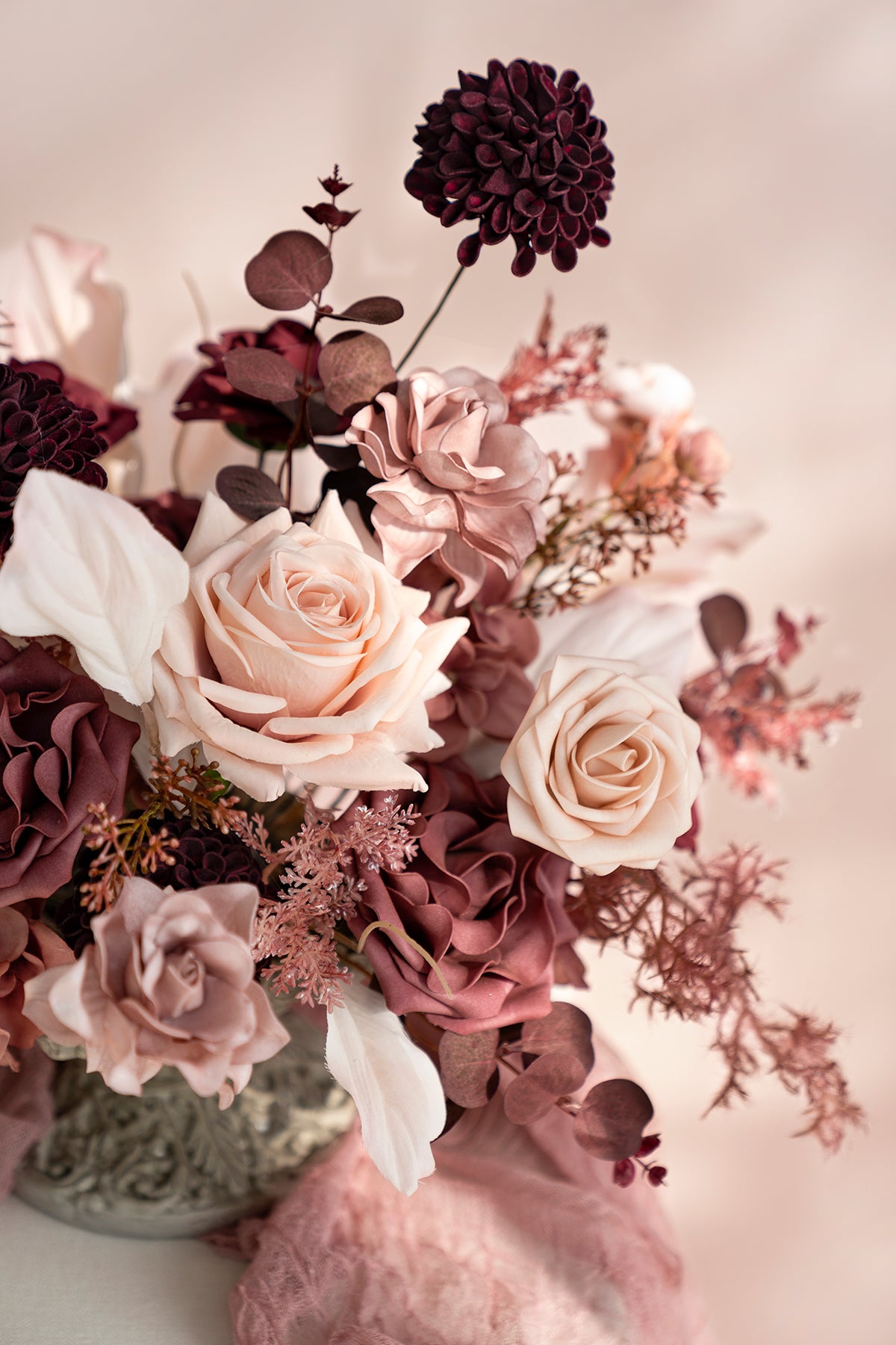 Caixas de flores de designer Dusty Rose