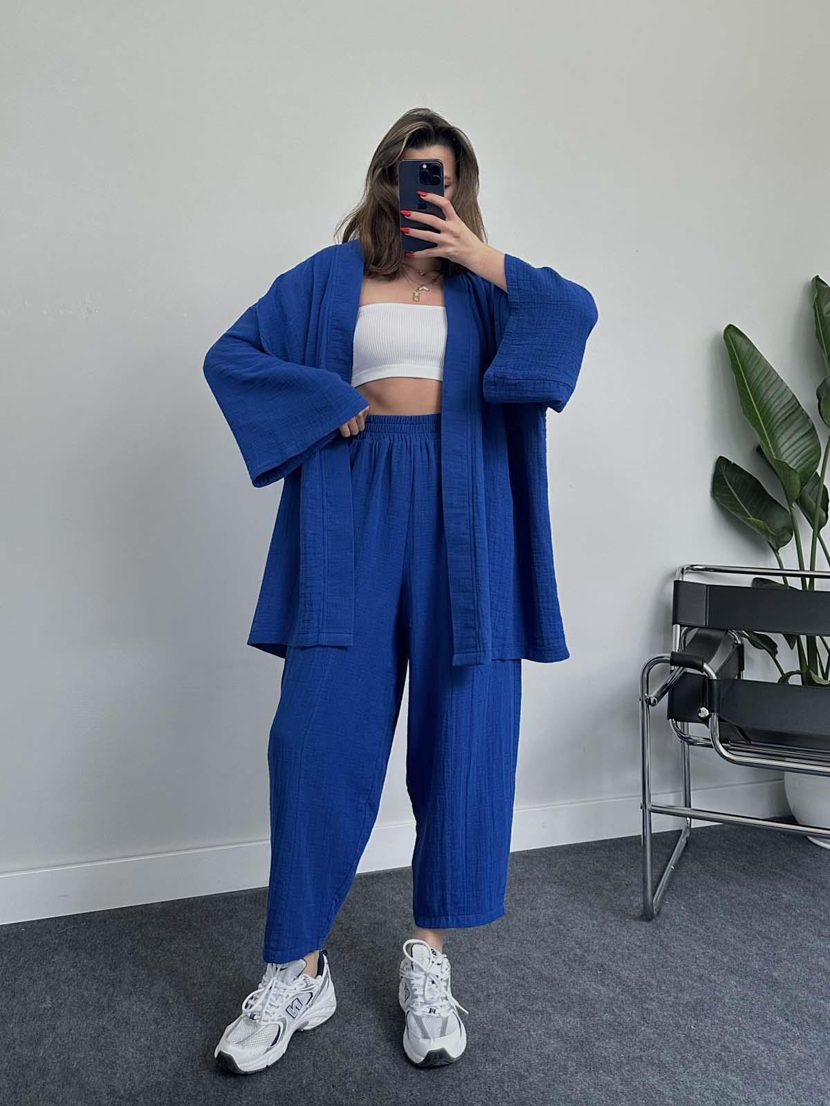 2023 novo outono solto e confortável cardigan de manga comprida + bolso de cintura alta calças casuais conjunto de duas peças