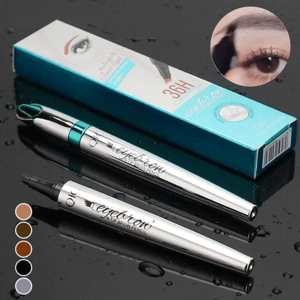 COMPRE 1 GANHE 1 GRÁTIS (2 PCS) 🎉Caneta de sobrancelha microblading à prova d'água 3D de alta qualidade com 4 pontas de garfo Lápis de tatuagem