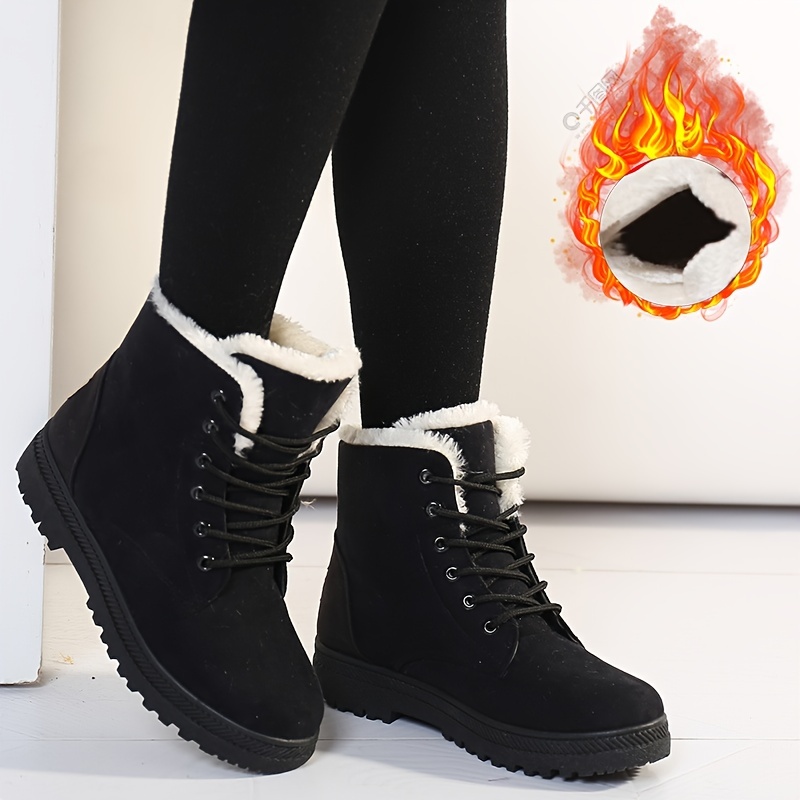 🔥Promoção de último dia com 50% OFF - Botas de neve femininas forradas de lã