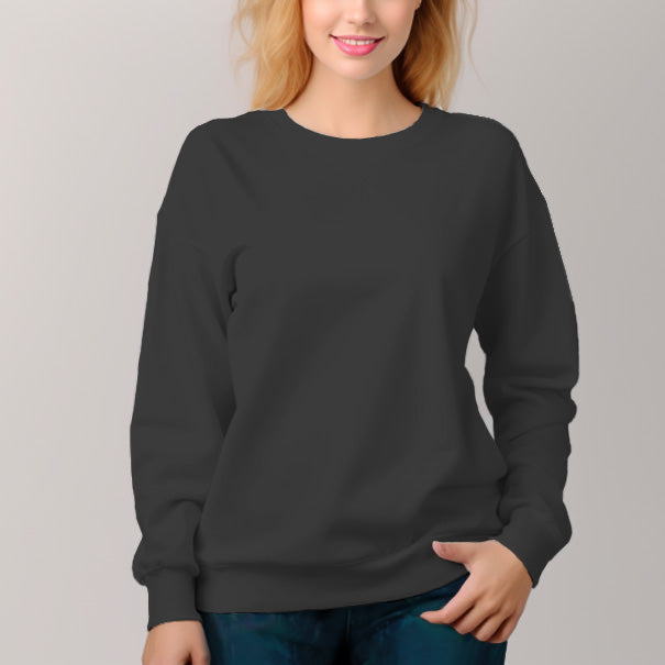 Pulôver de mulher com gola redonda, roupa confortável, outono e inverno