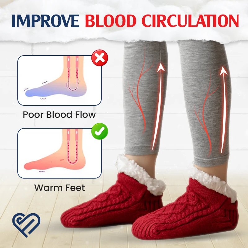 FleeceSox - Meias térmicas antiderrapantes forradas a lã