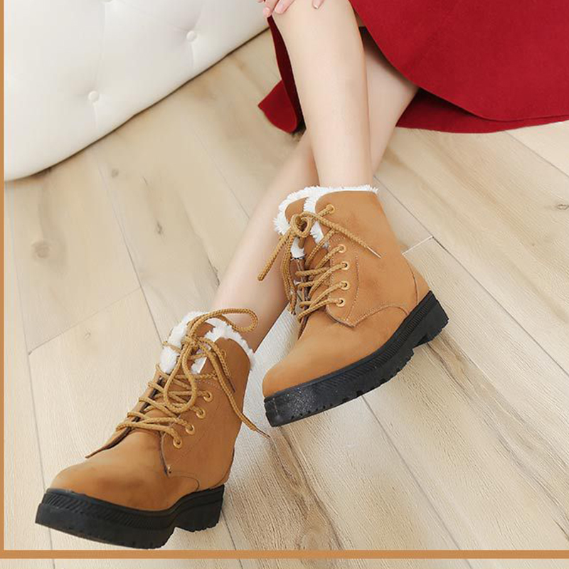 🔥Promoção de último dia com 50% OFF - Botas de neve femininas forradas de lã