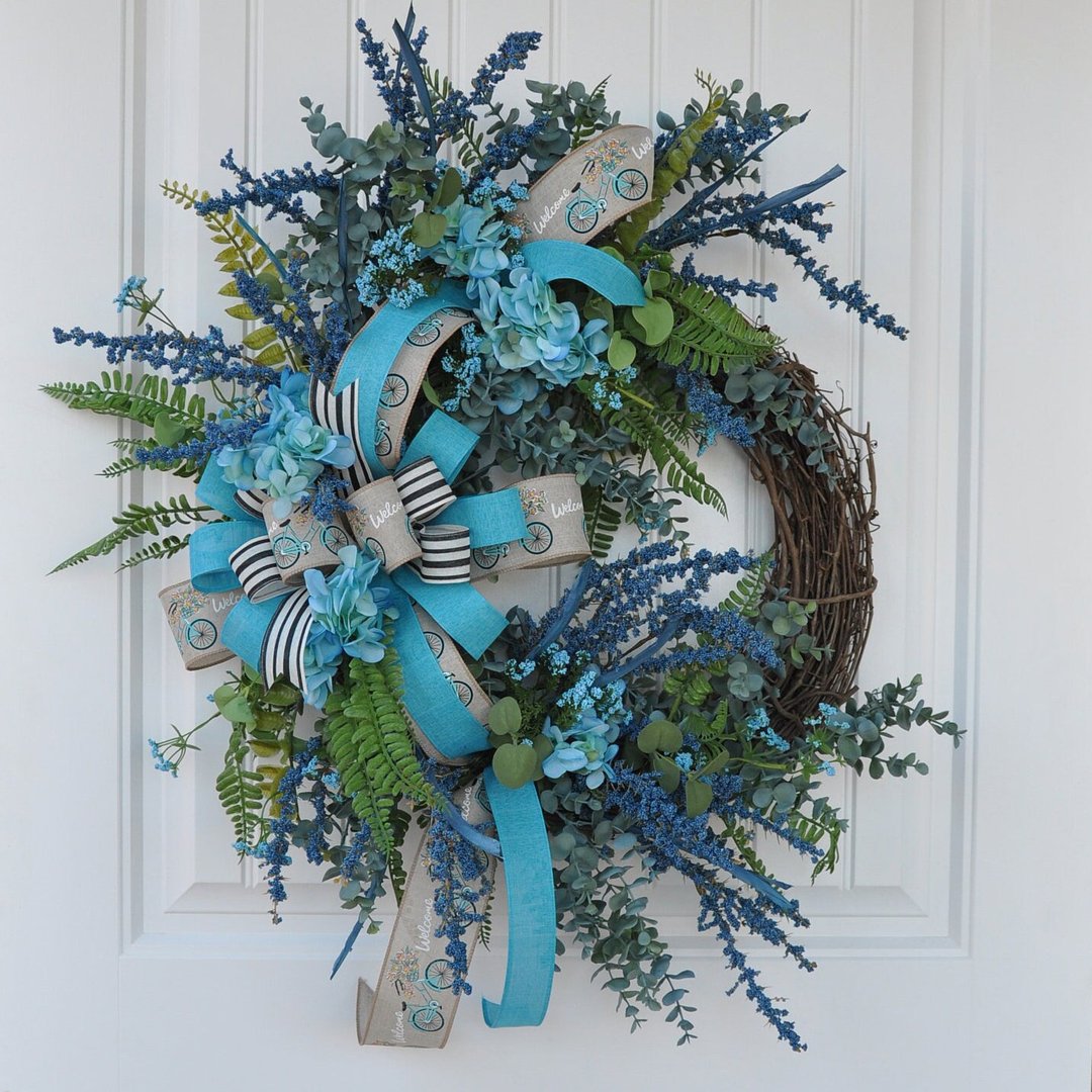 Coroa de hortênsia azul diária (✨45% de desconto na promoção✨)