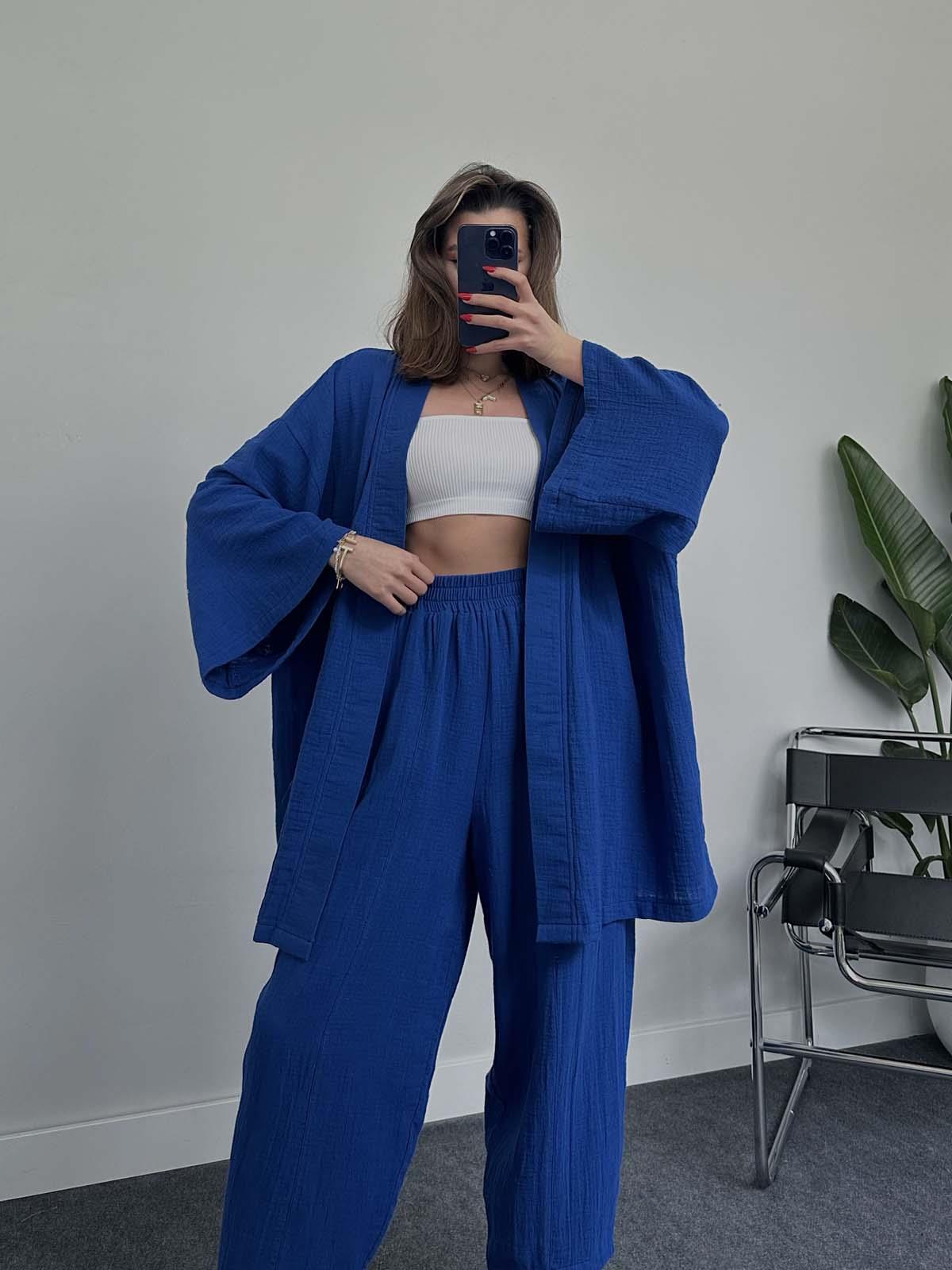 2023 novo outono solto e confortável cardigan de manga comprida + bolso de cintura alta calças casuais conjunto de duas peças