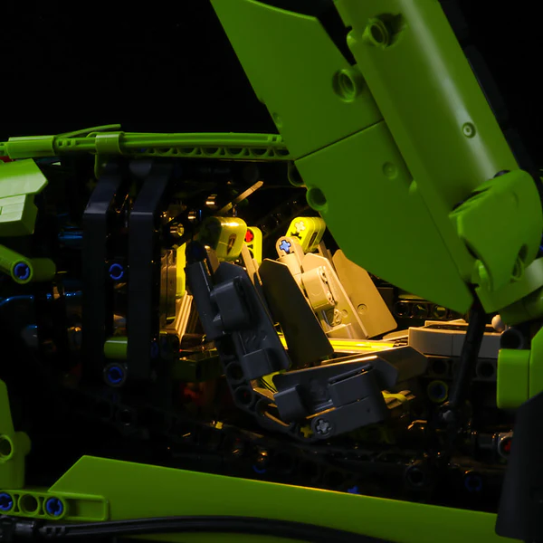 🎄🎄DIY dynamic version 1:8 Scale Super Car Building Kit with Electroplated Metal Parts Creative Building Toys for Adults (3696 Pieces)🌟🌟