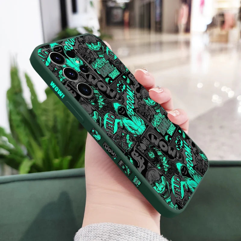 Capa de silicone palhaço enegrecido para Samsung Galaxy