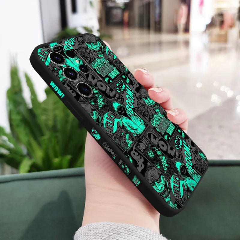 Capa de silicone palhaço enegrecido para Samsung Galaxy