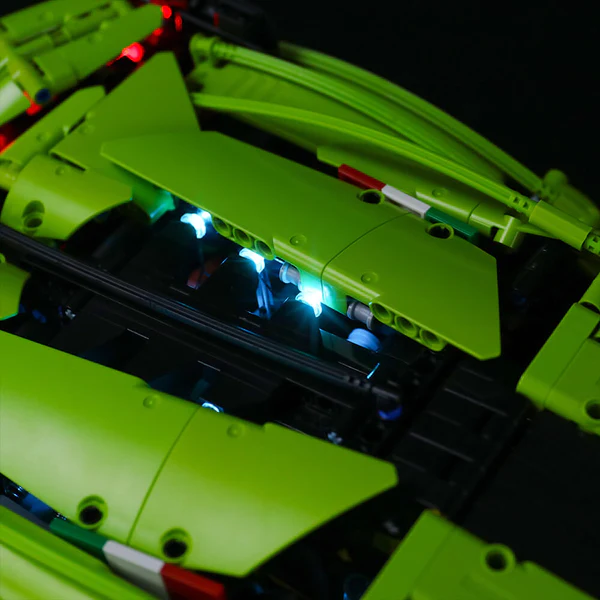 🎄🎄DIY dynamic version 1:8 Scale Super Car Building Kit with Electroplated Metal Parts Creative Building Toys for Adults (3696 Pieces)🌟🌟