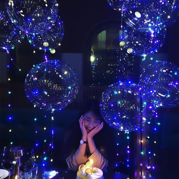 Balões LED reutilizáveis, decorações de festa em casa, aniversário, casamento