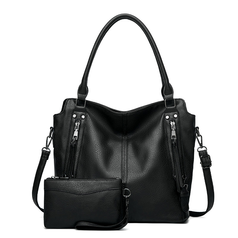 Bolsa de ombro moderna em pele batik de alta qualidade e grande capacidade