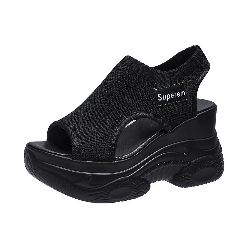 Novos sapatos casuais ortopédicos de sola grossa feminina