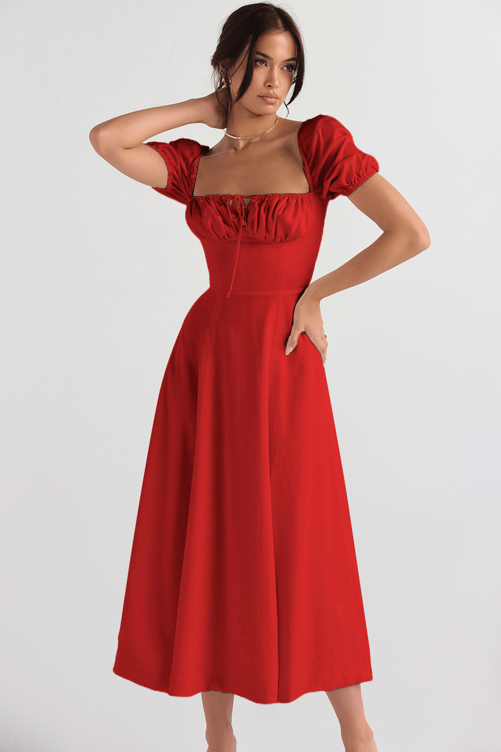 2024 verão temperamento moda suspender vestido suave
