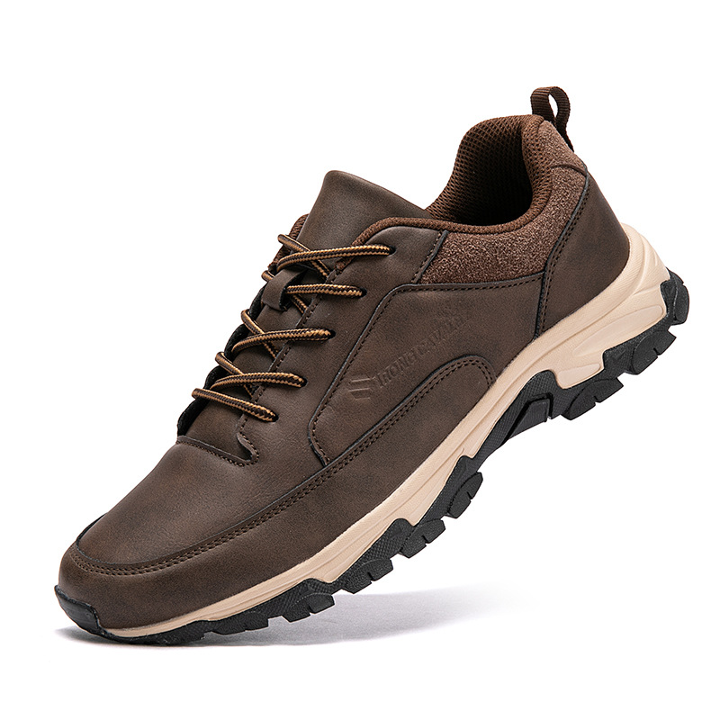 🏃👟50% OFF !!!🔥Última hora!!🔥Tênis masculino confortável de couro ortopédico com suporte de arco e absorção de choque3