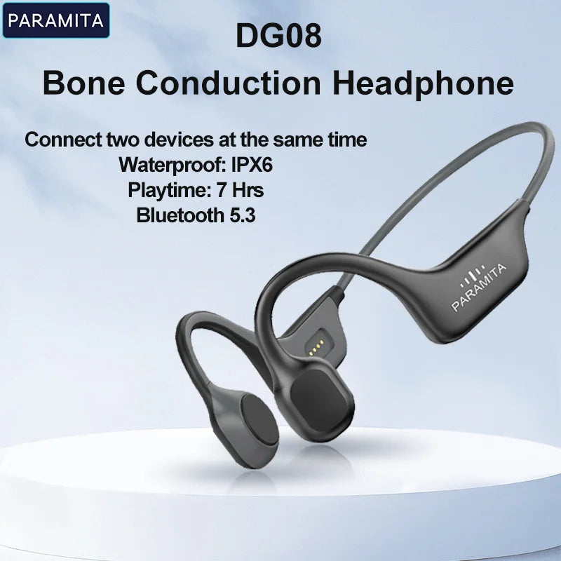 PARAMITA Real Bone Conduction Headphones Fones de ouvido sem fio Bluetooth