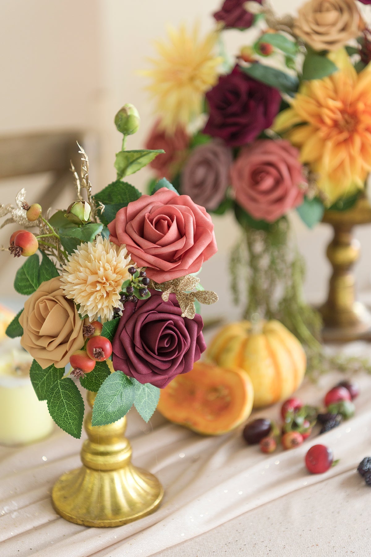 Rosa de espuma 3" com haste - 66 cores