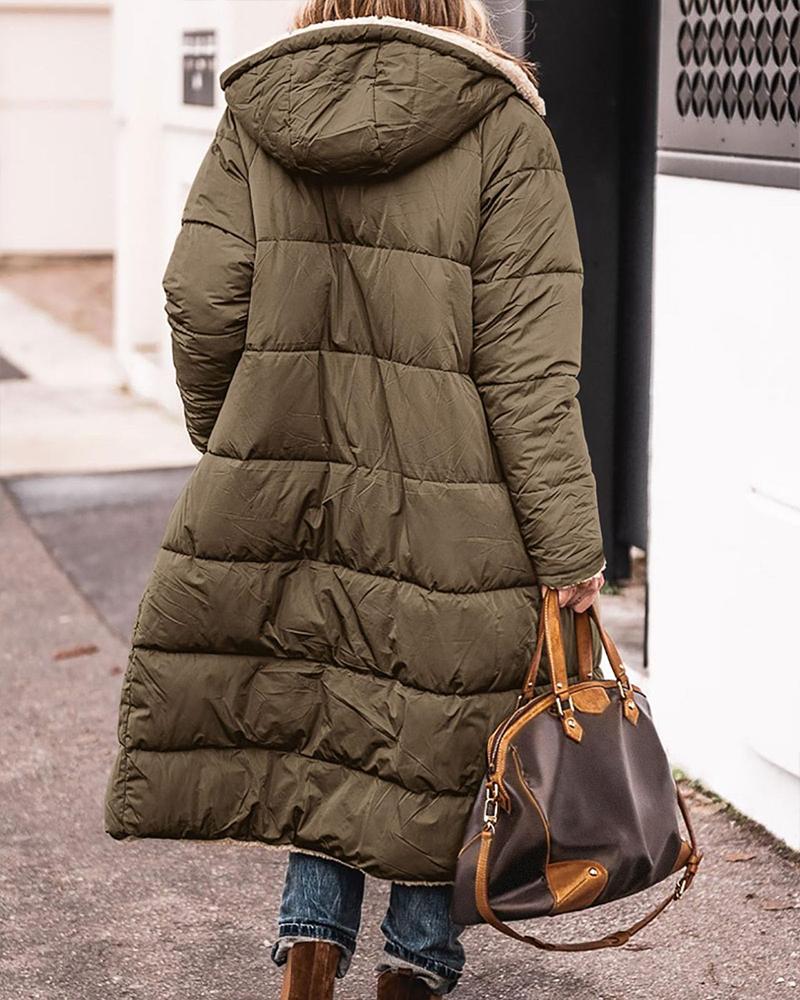 Casaco térmico versátil com palangre com design de bolso