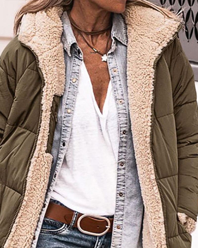 Casaco térmico versátil com palangre com design de bolso