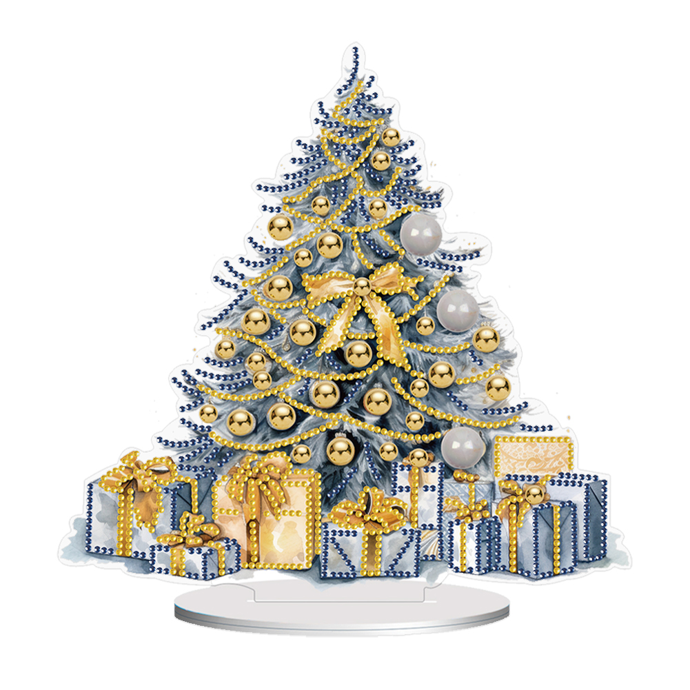 5D DIY Diamond Painting Special Shape Desk Ornament Christmas Tree Decor Kit