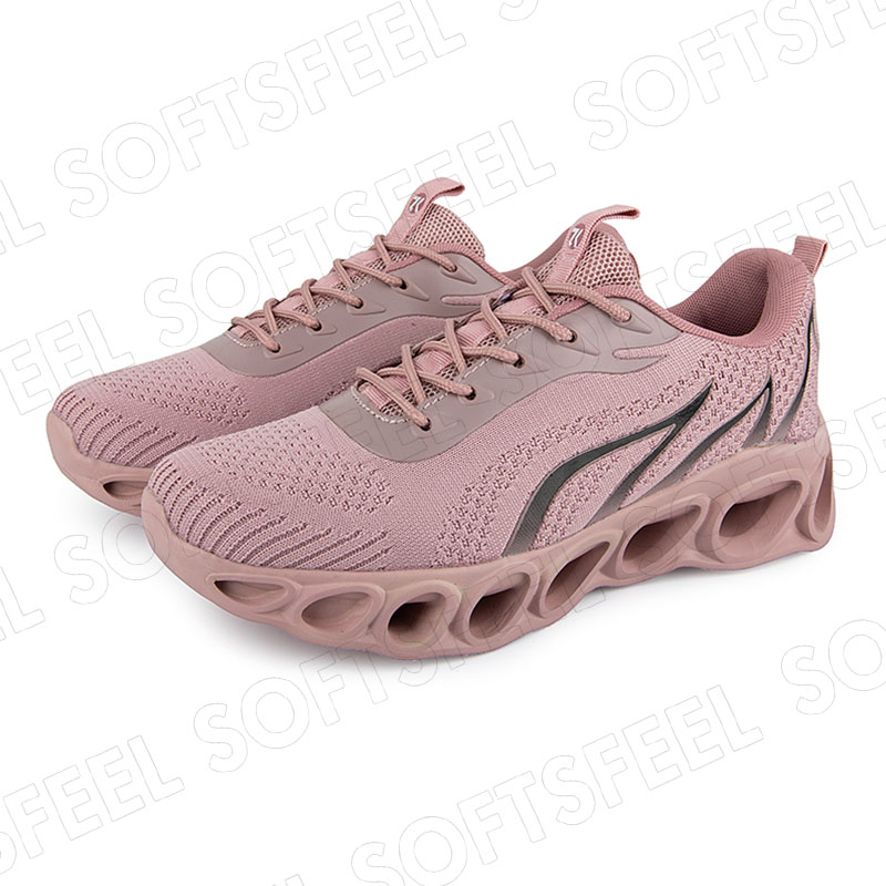 Sapatos de caminhada para homem Softsfeel para aliviar a dor nos pés - rosa preto