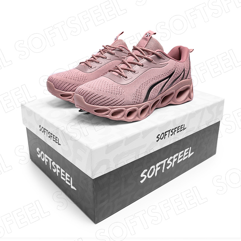 Sapatos de caminhada para homem Softsfeel para aliviar a dor nos pés - rosa preto