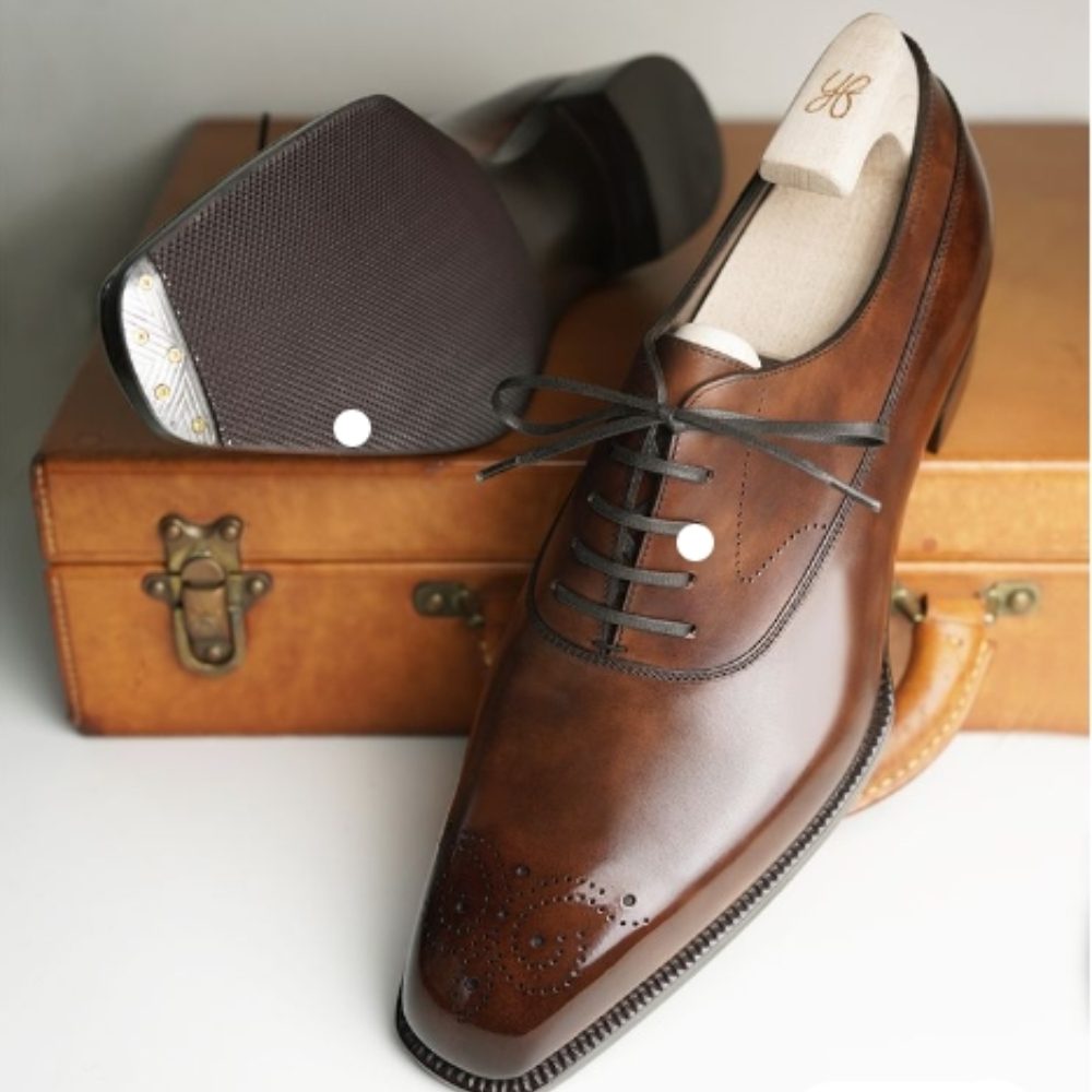 Sapatos masculinos feitos à mão novos negócios casuais sapatos formais de escritório