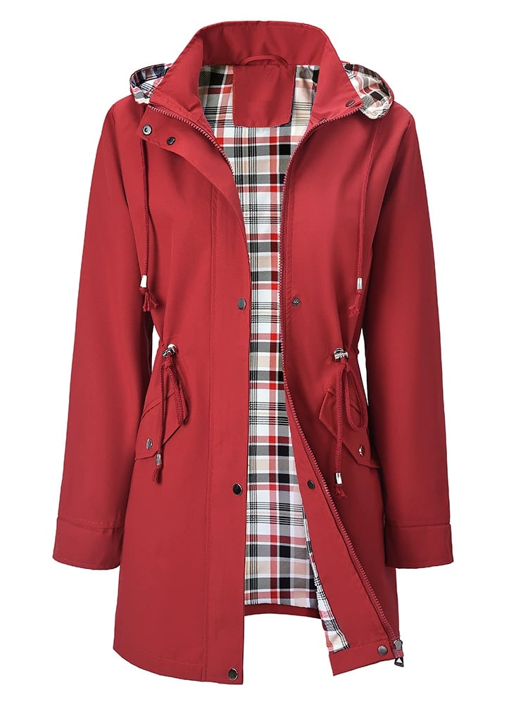 🍂Őszi leárazás 49% 💗🧥Női kockás mintás vízálló kabát🍃
