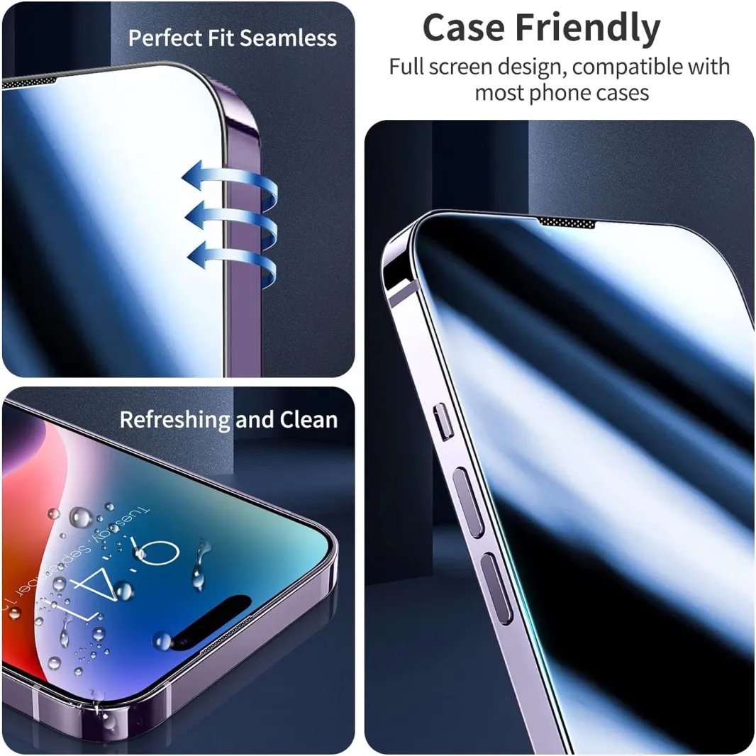 📱2024 nova caixa protetora de ecrã do iPhone com alinhamento automático