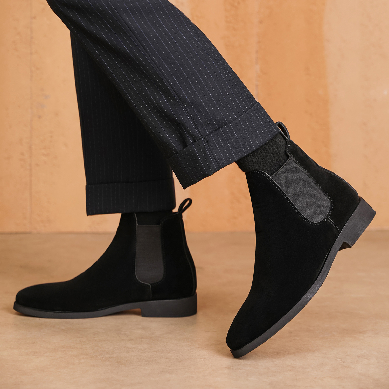 Botas Chelsea de pele de veado para homem