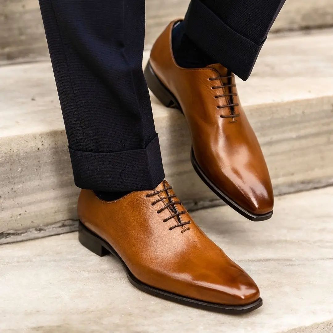 Sapatos de couro retro da moda de alta qualidade