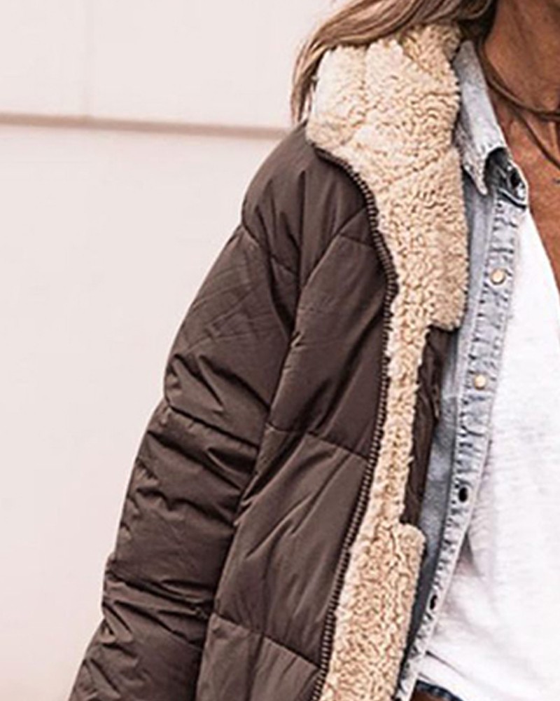 Casaco térmico versátil com palangre com design de bolso