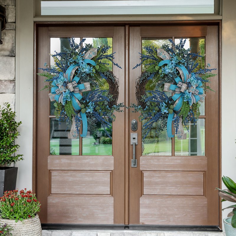 Coroa de hortênsia azul diária (✨45% de desconto na promoção✨)