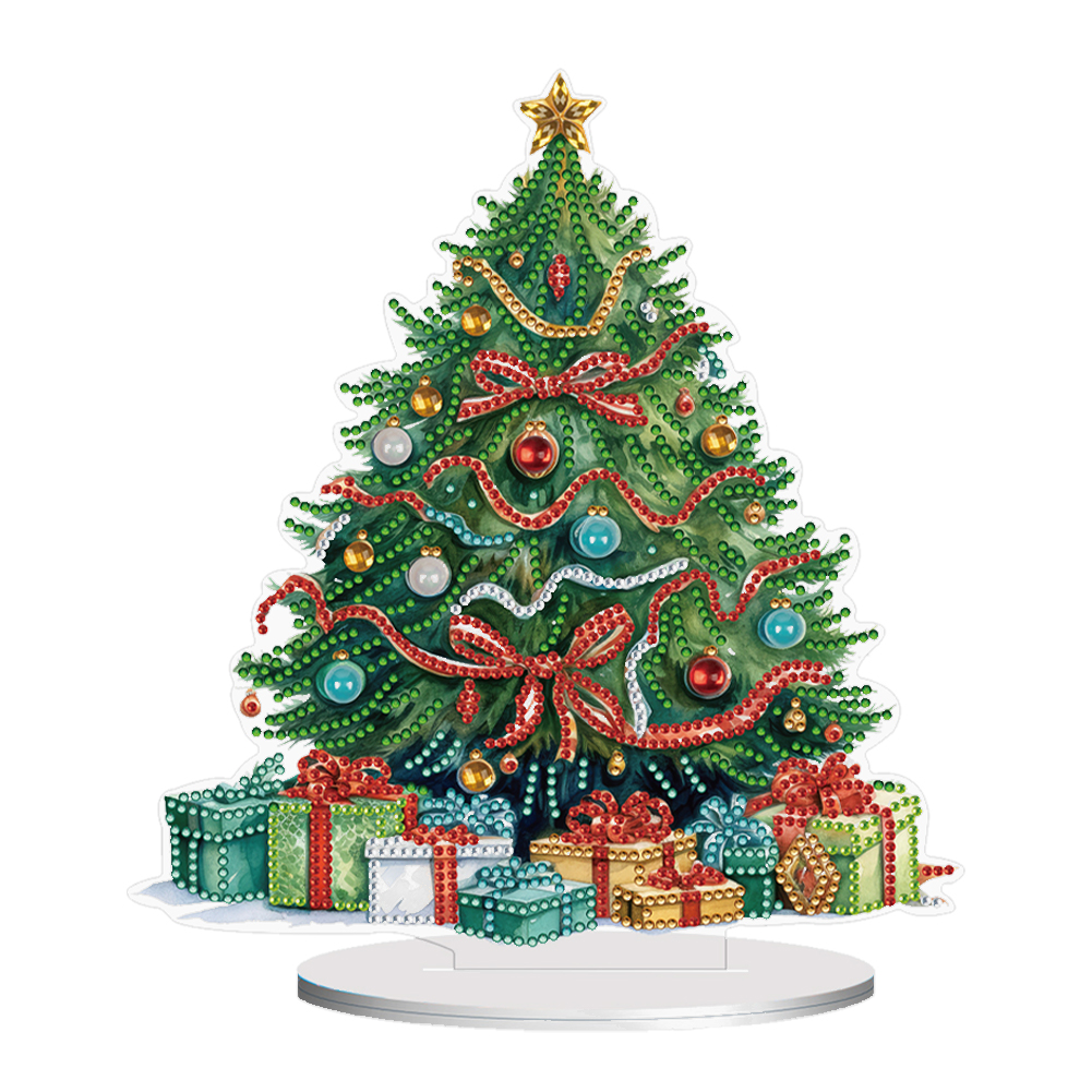 5D DIY Diamond Painting Special Shape Desk Ornament Christmas Tree Decor Kit